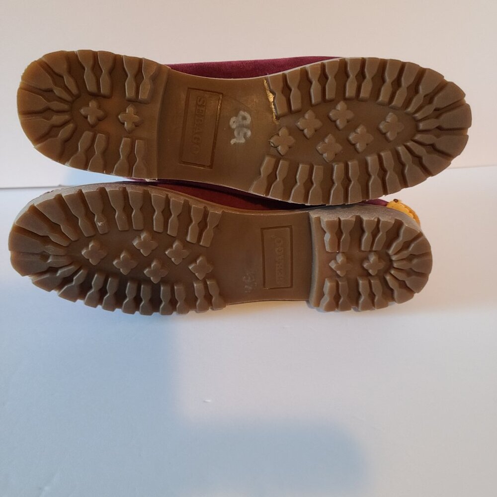 AUTHENTIC SEBAGO SIX DEGREES SUEDE (NUBUCK) CHUNKY ANKLE BOOTS SIZE 7.5 MEDIUM - Picture 9 of 11